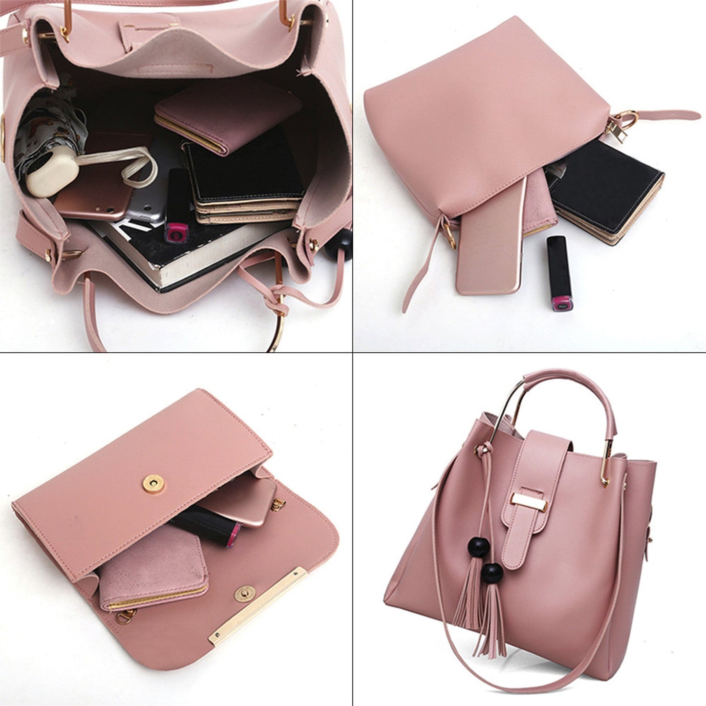 Luxury 3Pcs Leather HandBag - IMPORTED QUALITY