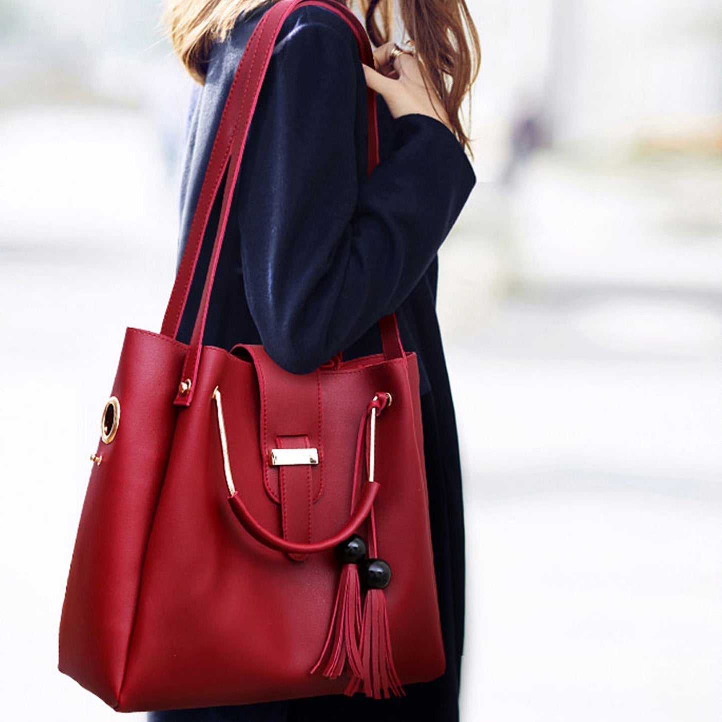 Luxury 3Pcs Leather HandBag - IMPORTED QUALITY