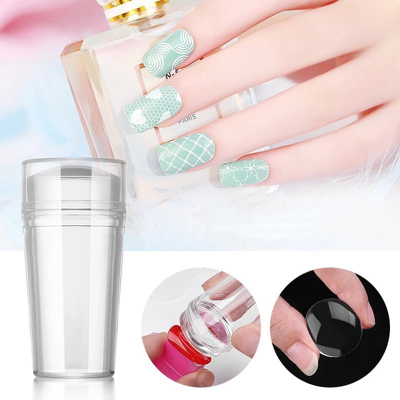 4-Piece Silicone Nail Stamper Set for Effortless Nail Art