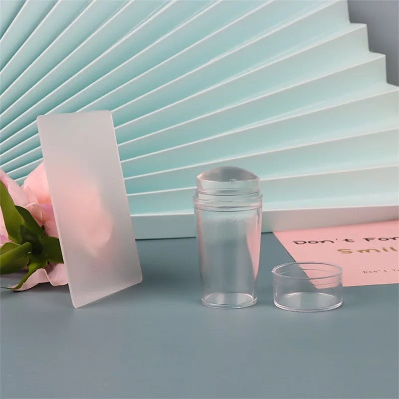 4-Piece Silicone Nail Stamper Set for Effortless Nail Art