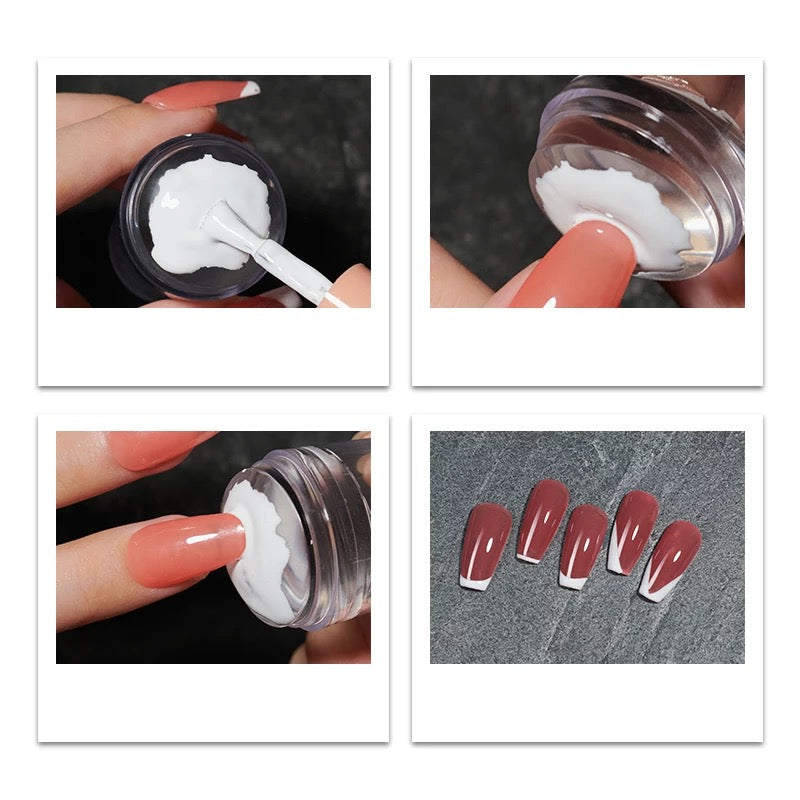 4-Piece Silicone Nail Stamper Set for Effortless Nail Art